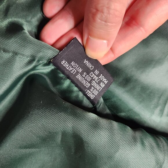 ⭐️ G4000 Green Genuine Leather Button Vest - Picture 6 of 10